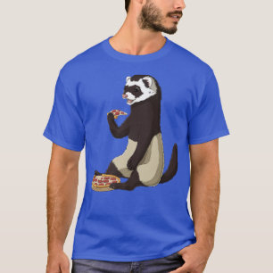 Lustiger Pizzaliebhaber-Frettchen T-Shirt