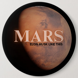 Lustiger Planet Mars Button