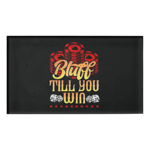 Lustiger Poker Ich liebe Poker Bluff Bis Du Gewi Namenschild