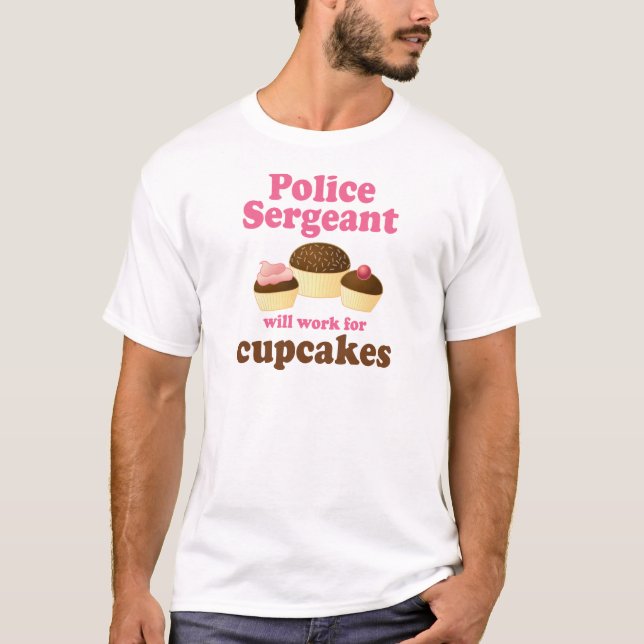 Lustiger Polizei-Sergeant T-Shirt (Vorderseite)