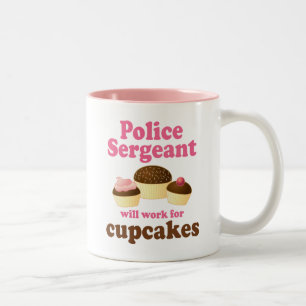 Lustiger Polizei-Sergeant Zweifarbige Tasse