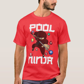 Lustiger Pool-Ninja Süße Taschenbillard Jungen Mäd T-Shirt