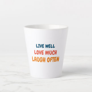 lustiger positiver Spruch, der Liebe zum Leben ins Milchtasse