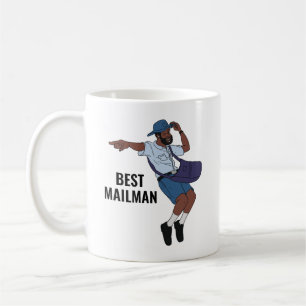 Lustiger Postbote Tanzender Briefträger Dankbarkei Kaffeetasse