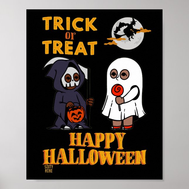 lustiger Poster "HALLOWEEN 1" (Vorne)