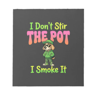 Lustiger Pot-Rauchender Hund Stoner Notizblock