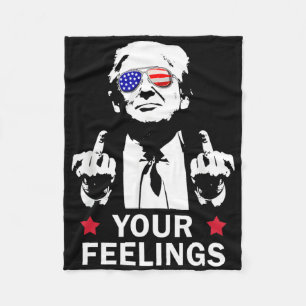 Lustiger Präsident Donald Trump Mittelfinger Fleecedecke