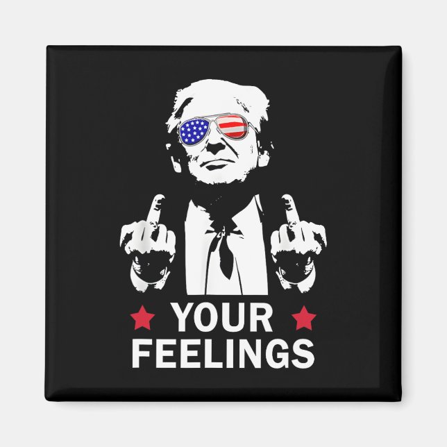 Lustiger Präsident Donald Trump Mittelfinger  Magnet (Vorne)
