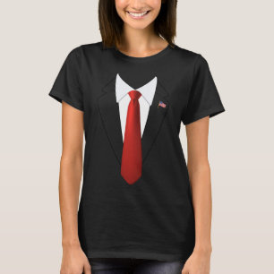 Lustiger Präsident Trump Anzug Faules Halloween Ko T-Shirt