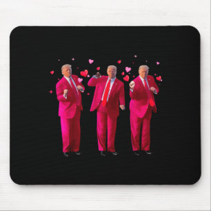Lustiger Präsident Trump tanzt Donald Trump Herz V Mousepad