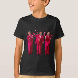 Lustiger Präsident Trump tanzt Donald Trump Herz V T-Shirt