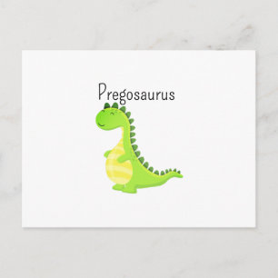 Lustiger Pregosaurus-Dinosaur-Baby-Shower für werd Feiertagspostkarte