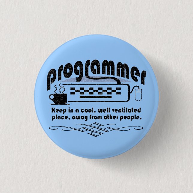 Lustiger Programmierer Button (Vorderseite)
