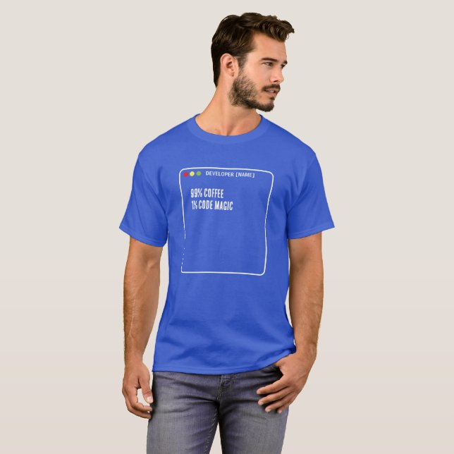 Lustiger Programmierer-Code-Magie - Benutzerdefini T-Shirt (Vorne ganz)