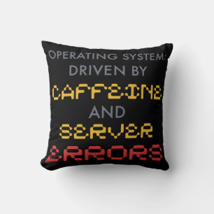 Lustiger Programmierer-Kaffee und Serverfehler Kissen