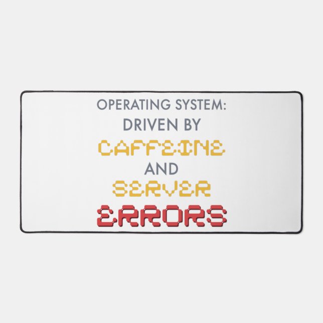 Lustiger Programmierer-Kaffee und Serverfehler Schreibtischunterlage (Vorderseite)