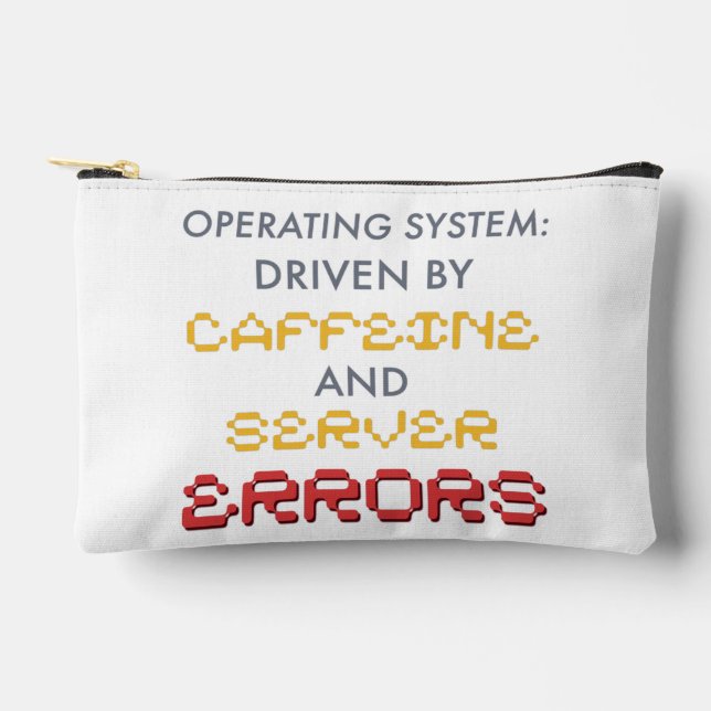 Lustiger Programmierer-Kaffee und Serverfehler Zubehörtasche (Vorderseite)