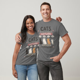 Lustiger Programmierer Katzenliebhaber Coding Humo T-Shirt
