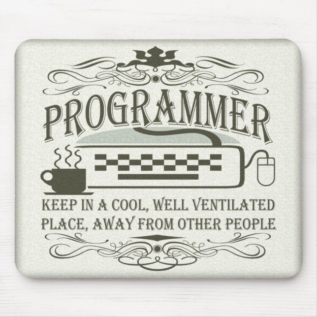 Lustiger Programmierer Mousepad (Vorne)