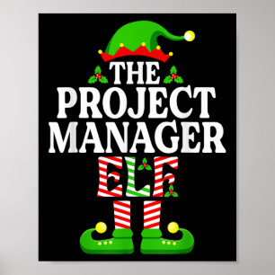 Lustiger Projektmanager-Elf Weihnachten Familie Ma Poster