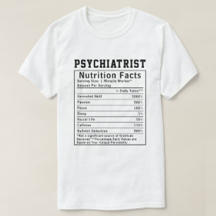Lustiger Psychiater Ernährungsfakten Gesundheitsge T-Shirt