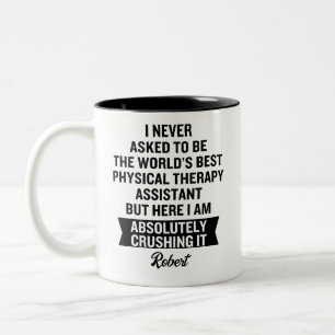 Lustiger PTA Personalisierter Physiotherapie-Assis Zweifarbige Tasse