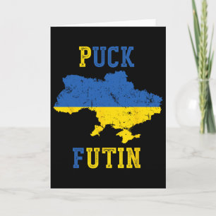 Lustiger Puck Futin Ich stehe mit Ukraine Frieden Karte