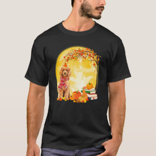 Lustiger Pudel Hund Blatt Herbst Hallo Herbst Than T-Shirt