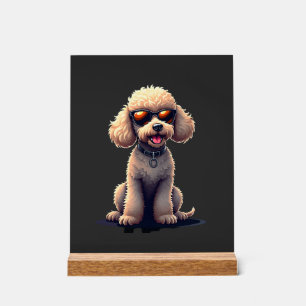 Lustiger Pudel Tierliebhaber Hunde Grafik Süßer Hu Acrylschild