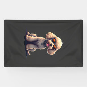 Lustiger Pudel Tierliebhaber Hunde Grafik Süßer Hu Banner