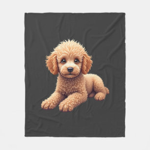 Lustiger Pudel Tierliebhaber Hunde Grafik Süßer Hu Fleecedecke