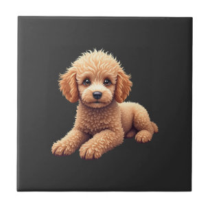 Lustiger Pudel Tierliebhaber Hunde Grafik Süßer Hu Fliese