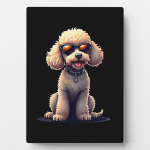 Lustiger Pudel Tierliebhaber Hunde Grafik Süßer Hu Fotoplatte