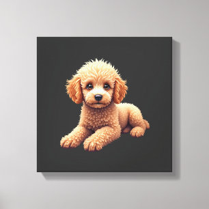 Lustiger Pudel Tierliebhaber Hunde Grafik Süßer Hu Leinwanddruck