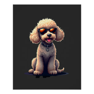 Lustiger Pudel Tierliebhaber Hunde Grafik Süßer Hu Poster