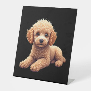 Lustiger Pudel Tierliebhaber Hunde Grafik Süßer Hu Sockelschild