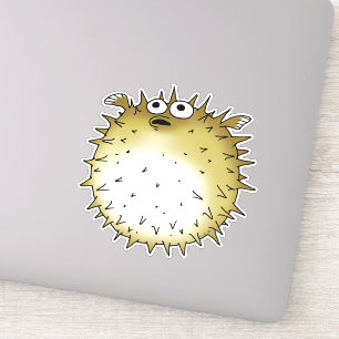 lustiger Puffer-Cartoon Aufkleber
