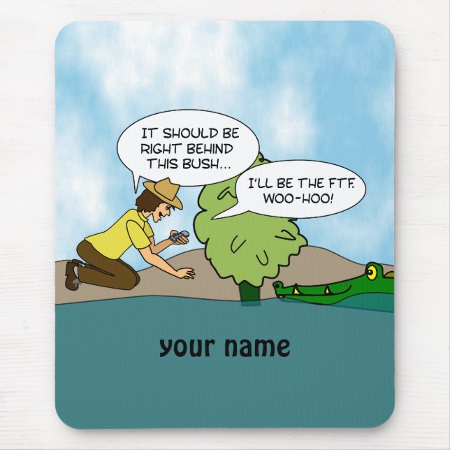 Lustiger Pufferspeicher Geocaching personalisierte Mousepad (Vorne)