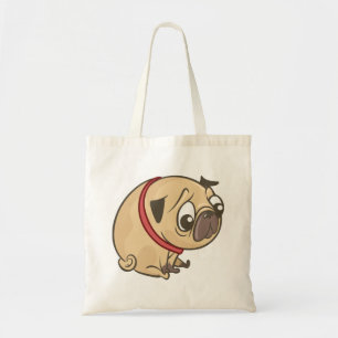 Lustiger Pug-Mama-Süßer Welpe-Hund-Vater-Cartoon-H Tragetasche