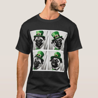 Lustiger Pug St. Patrick-Tag Photobooth Irischer H T-Shirt