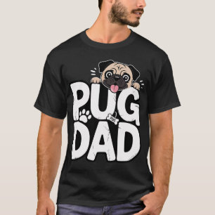 Lustiger Pug-Vater Vatertag Hunde Liebhaber T-Shirt