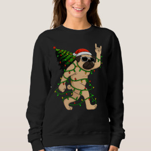Lustiger Pug Weihnachtsbaum – Süße Xmas Sweatshirt