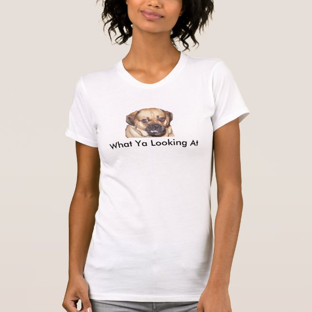 Lustiger Puggle Hund T-Shirt (Vorderseite)