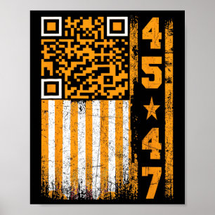 Lustiger Qr Scan mich Präsident Trump 4547 Trump D Poster