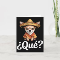 Lustiger qué skeptischer Chihuahua-Sombrero sagt L