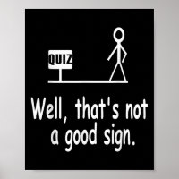 Lustiger Quiz-Witz-Stockfigur Kein gutes Zeichen P