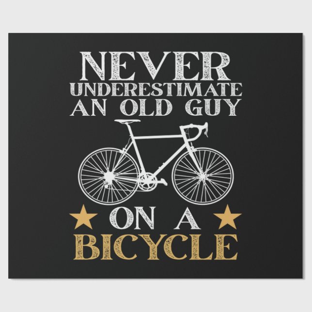 Lustiger Radfahrer Humor Geschenkpapier (Flach)