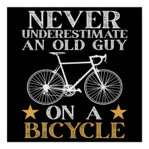 Lustiger Radfahrer Humor Poster