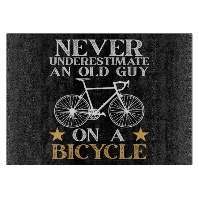 Lustiger Radfahrer Humor Schneidebrett (Vorderseite)