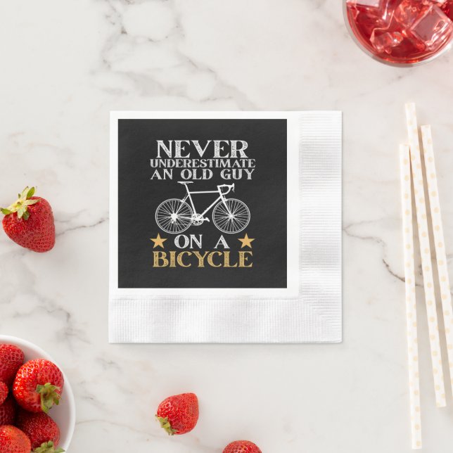 Lustiger Radfahrer Humor Serviette (Beispiel)